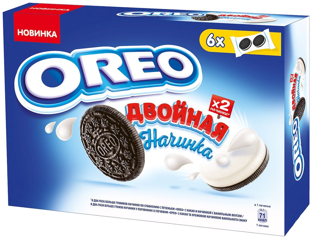 OREO двойная начинка Печенье с какао и двойной начинкой с ванильным вкусом 170г - фотография № 6