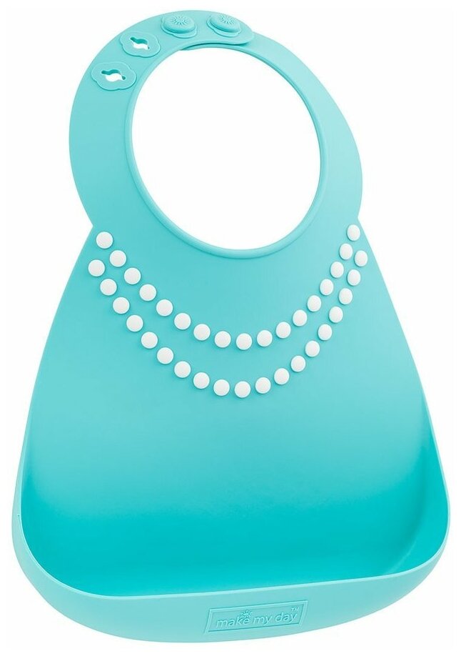 Baby Bib Tiffany Blue Pearls