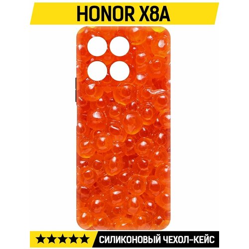 Чехол-накладка Krutoff Soft Case Икра для Honor X8a черный чехол накладка krutoff soft case кроссовки женские цветные для honor x8a черный
