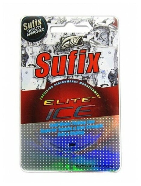 Леска зимняя Sufix Elite Ice 50м 1,2кг/0,105мм (Прозрачный)