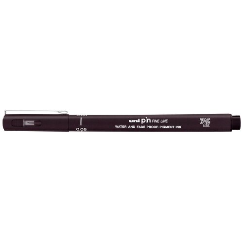 Uni Mitsubishi Pencil Ручка линер Fine Line 005, черный цвет чернил, 1 шт.