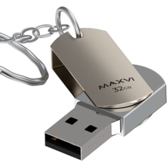 USB флешка Maxvi 32GB MR USB 2.0, серебристый