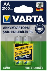 Аккумулятор Ni-Mh 2100 мА·ч VARTA Recharge Accu Power 2100 AA, 2 шт.