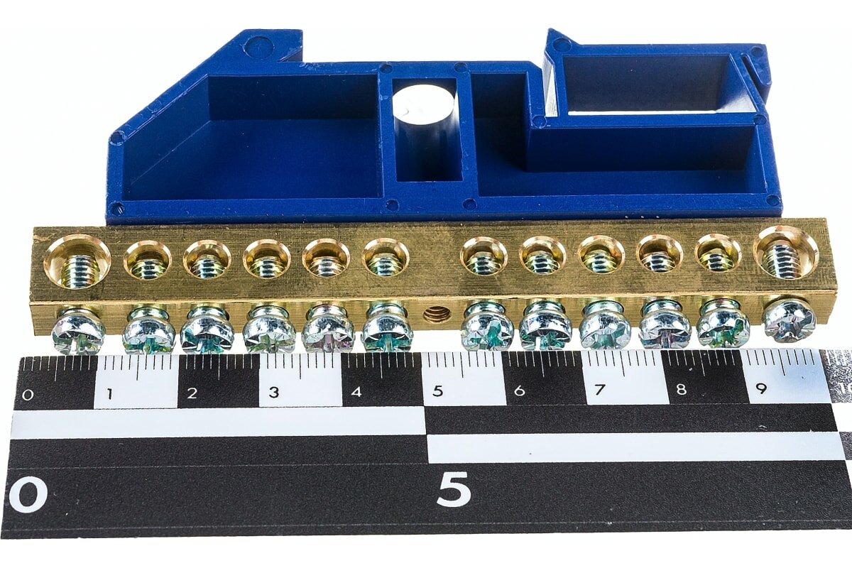 IEK Шина нулевая на DIN-изол. ШНИ 8х12-12-Д-С IEK YNN10-812-12D-K07 - фотография № 13