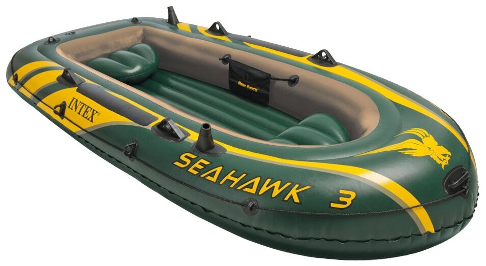 Intex Надувная лодка Seahawk 3 Set (до 360кг) 295х137х43см + весла/насос - фото №1