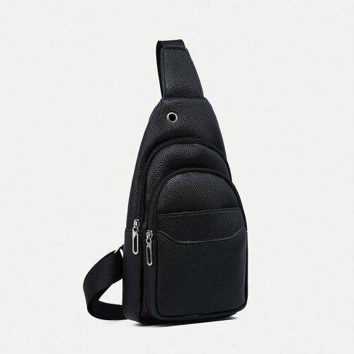Рюкзак слинг , черный сумка слинг повседневная искусственная кожа черный