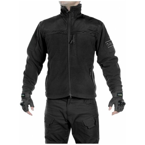 фото Куртка флисовая мужская gongtex hexagon tactical fleece jacket, арт 016, цвет черный (black)-xl