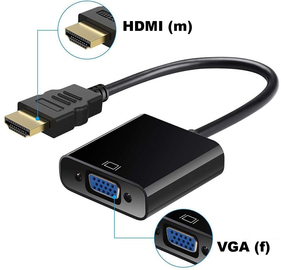 Кабель-адаптер PALMEXX HDMI - VGA черный