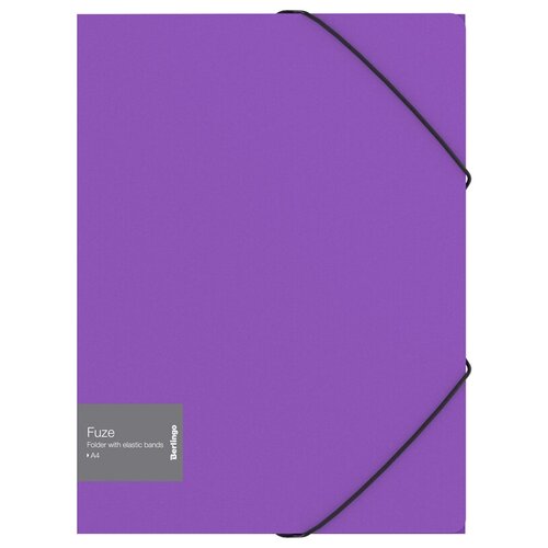 фото Berlingo папка на резинке fuze а4, пластик фиолетовый