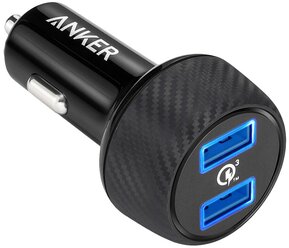 Автомобильное зарядное устройство ANKER Power Drive Speed 2 Quick Charge, черный