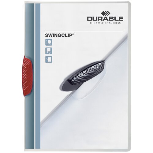 DURABLE Папка с клипом Swingclip A4, пластик, красный