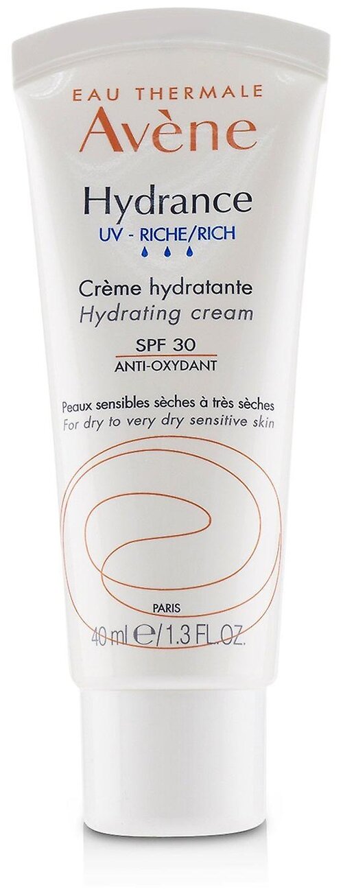 AVENE Hydrance Rich Hydrating Cream SPF 30 увлажняющий крем для сухой кожи, 40 мл