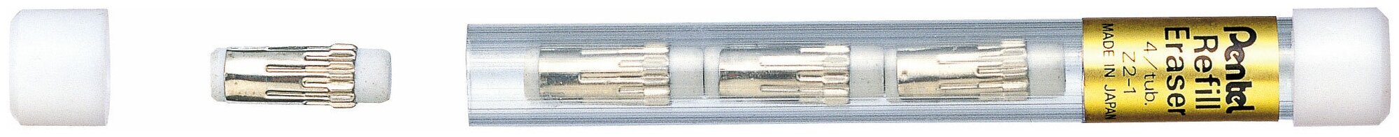 Pentel Сменные ластики для профессиональных карандашей 4 шт. в тубе 13.8 х 4.25 мм 12 шт. Z2-1N