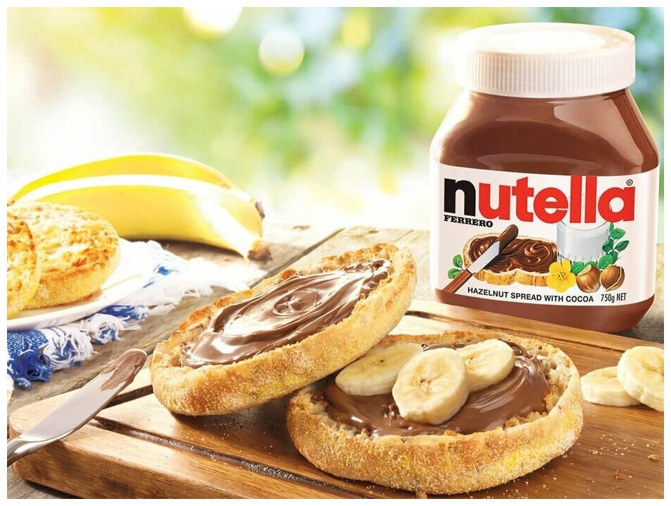 Нутелла шоколадная паста ореховая с добавлением какао Nutella, 350г по 15шт - фотография № 7