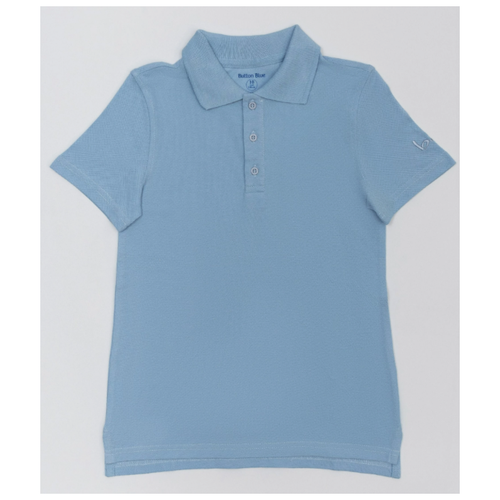 фото Поло button blue, размер 152, голубой