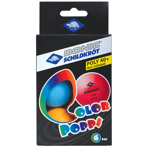 фото Мяч для настольного тенниса donic colour popps poly, 6 шт.