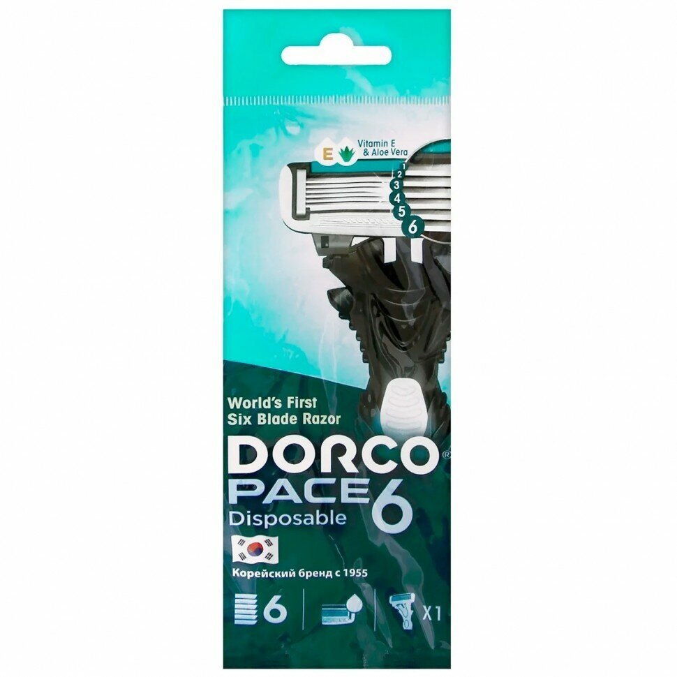 Бритвенный станок Dorсo Pace 6 лезвий 1 шт