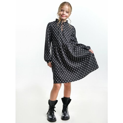 Платье Mini Maxi, размер 140, черный брюки mini maxi размер 140 мультиколор