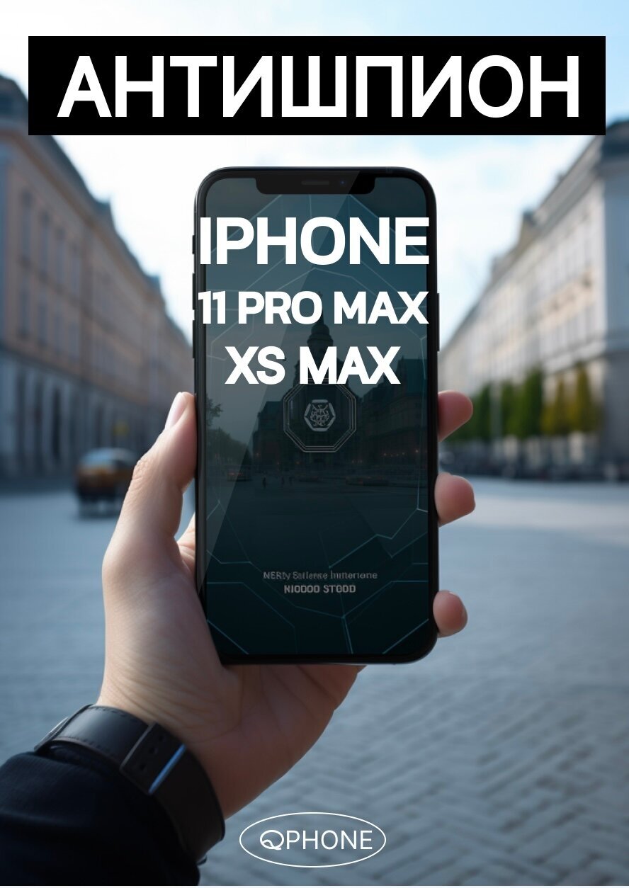 Защитное стекло антишпион на iPhone XS Max / 11 Pro Max
