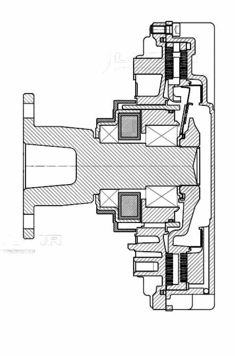 Муфта вязкостная без крыльчатки для а/м КАМАЗ ЕВРО-4 c дв. CUMMINS 6ISBe4, ISB6.7e4,5 (LMC 0738)/Luzar