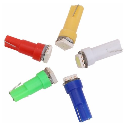 10 шт Светодиодные лампы T5 LED для автомобиля подсветка панели приборов красные 299₽