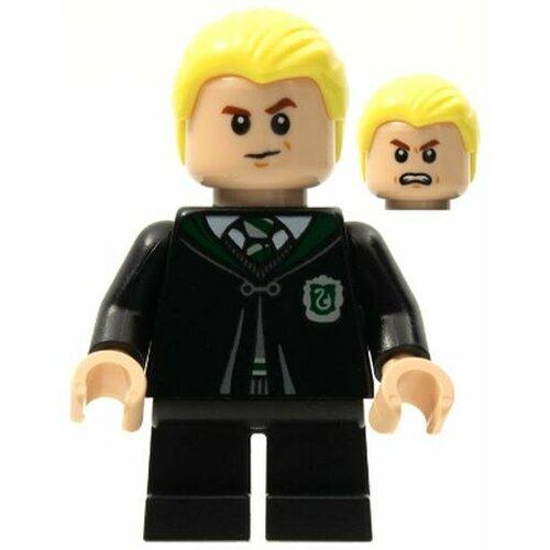 Минифигурка Лего Lego hp254 Draco Malfoy - Black Torso Slytherin Robe, Black Short Legs минифигурка лего lego hp229 draco malfoy slytherin sweater and black robe