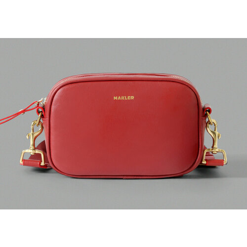 Сумка кросс-боди MAKLER, фактура гладкая, красный