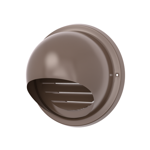 Выход стенной металлический D125 мм RAL8025 бледно-коричневый глянцевый