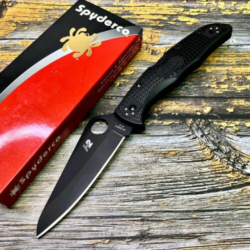 Нож складной Spyderco SC91PBBK2 Pacific Salt 2, H2 Black Blade, Black Handle нож складной spyderco sc148pbbk ambitious black blade frn handle