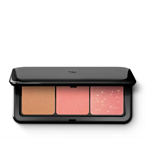 Kiko Milano Палетка румян и бронзеров Multi Finish Trio Blush & Bronzer Palette, 01 Coral