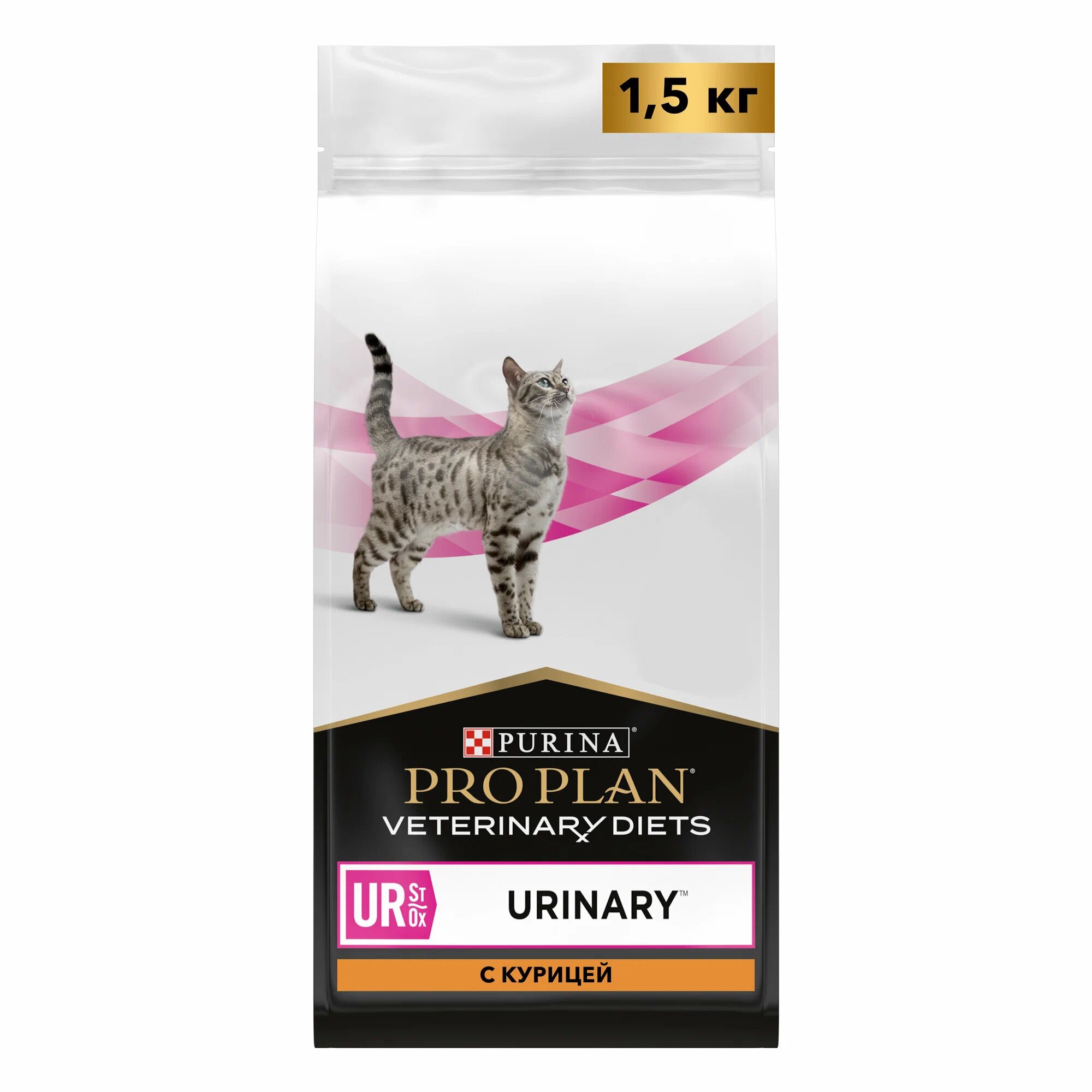 Сухой корм Purina Pro Plan Veterinary Diets UR Urinary для кошек при МКБ с курицей, 1,5 кг