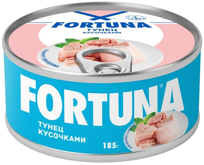 Тунец Fortuna кусочками 185г