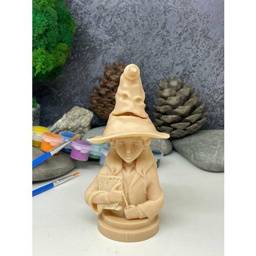 Волшебница в шляпе 3D фигурка для раскрашивания