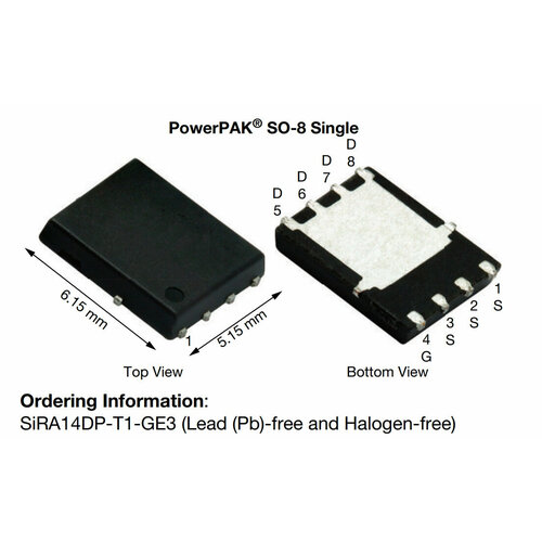 Микросхема SIRA14DP-T1-GE3 N-Channel MOSFET 30V 58A SO-8 микросхема sisa10dn t1 ge3 n channel mosfet 30v 30a 1212 8