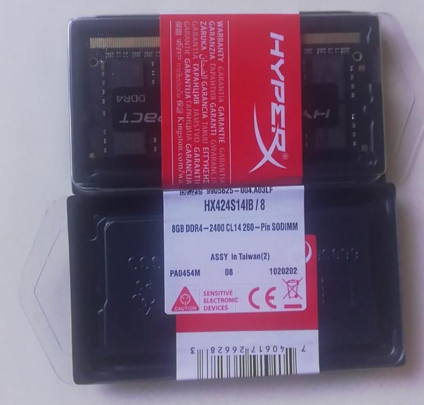 Оперативная память HyperX DDR4 для ноутбуков, 8 ГБ, 2400 МГц, SODIMM — фото 1