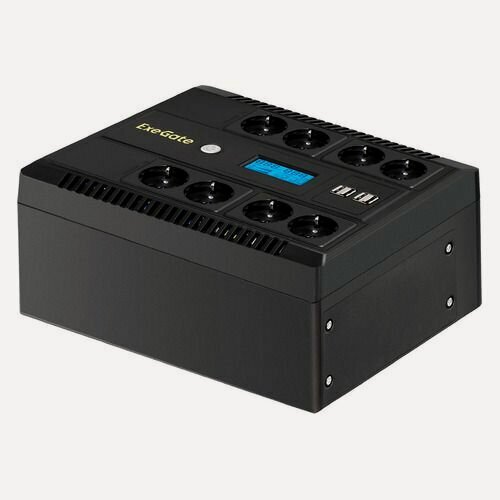 Изображение товара ИБП EXEGATE Neo Smart LHB-850. LCD. AVR.8SH. CH. RJ. USB, 850ВA [ex295014rus]
