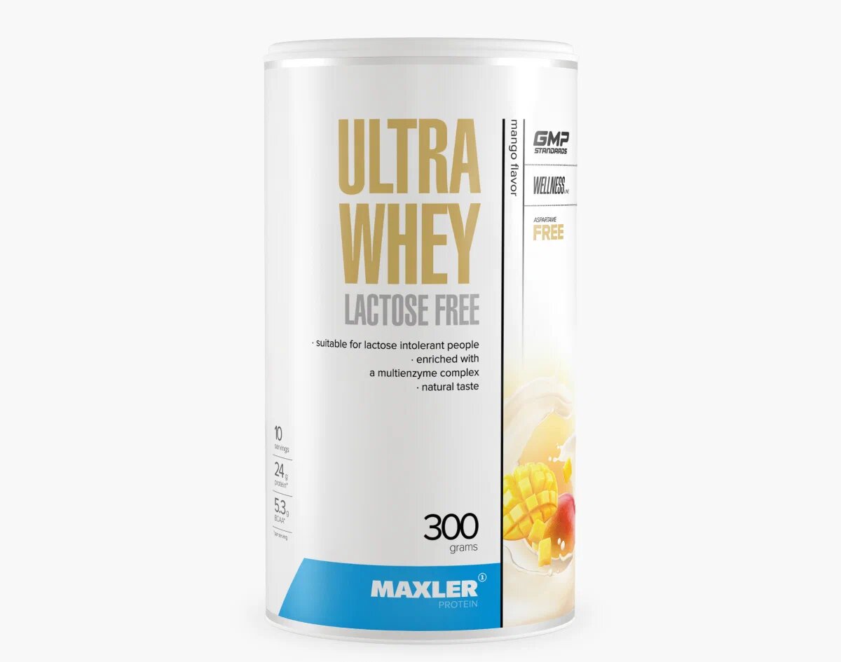 Maxler Ultra Whey Lactose Free 300 g вкус: Манго