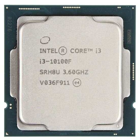 Процессор Intel Core i3-10100F LGA1200, 4 x 3600 МГц, OEM