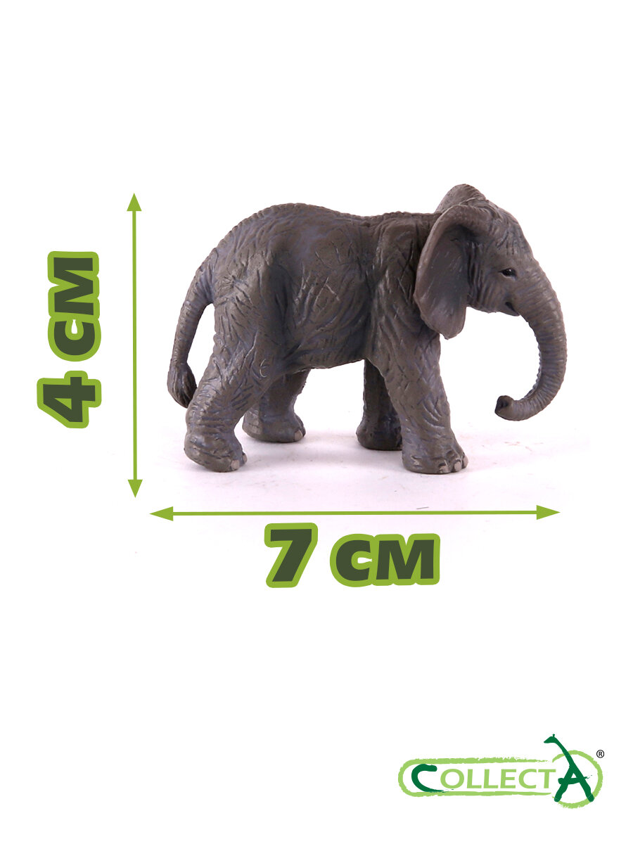 Фигурка Collecta, Африканский слоненок (S) 6 см - фото №3