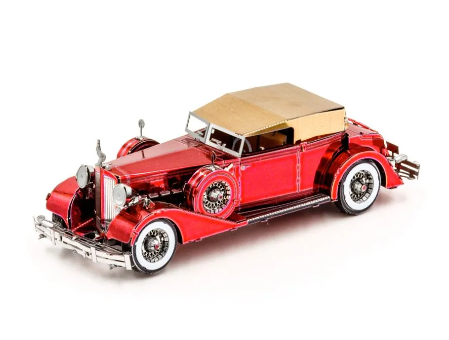Конструктор 3D из металла автомобиль Packard Twelve 1934 красный