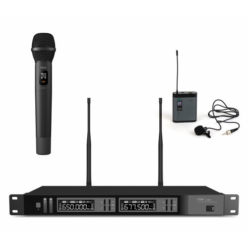 FBW A2-MIX радиосистема A120R A100BT A100HT 512-562МГц FM-модуляция 21030мВт 3 уровня Squelch индикация батареи 50Гц-15кГц 2393600₽