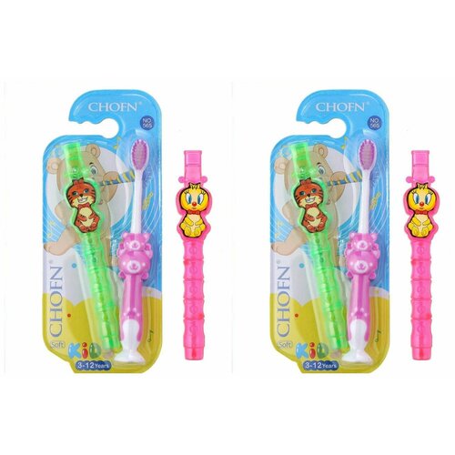 Farres cosmetics Зубная щетка детская с игрушкой Флейта 2 штуки 463₽