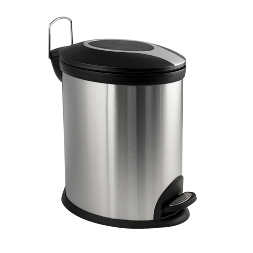 Ведро из нержавеющей стали с педалью овальное премиум 5 л 2473₽