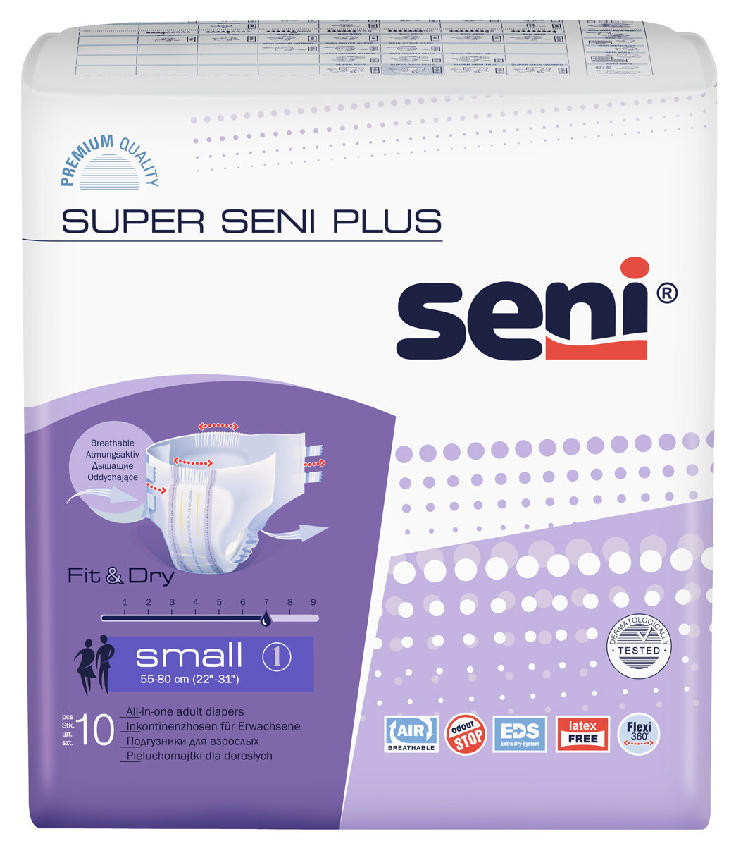Подгузники для взрослых Seni Super Plus, Small, 10 шт.