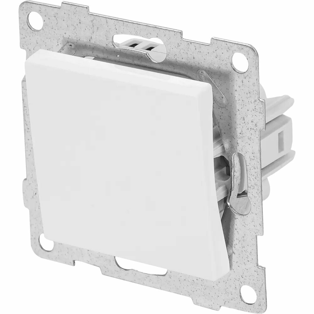 фото Выключатель перекрестный встраиваемый Gusi Electric 1 клавиша цвет белый