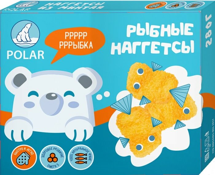 Наггетсы из трески Polar в панировке Медвежонок 300г