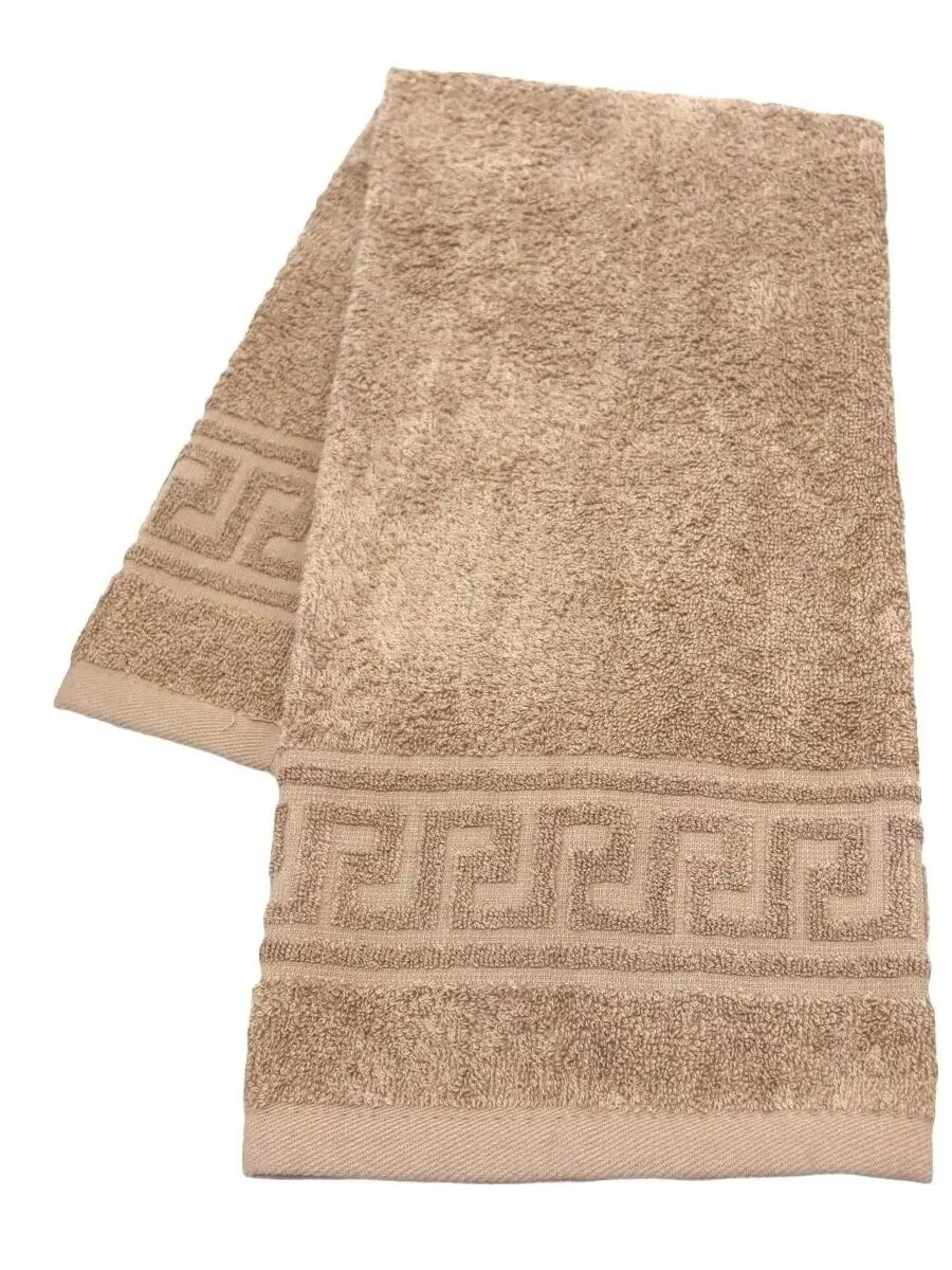 Полотенце махровое банное 430гр бежевое — фото 1