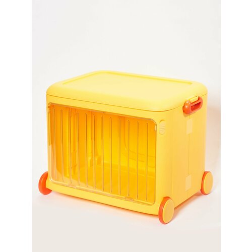 Ящик для игрушек и вещей складной на колесиках, Желтый