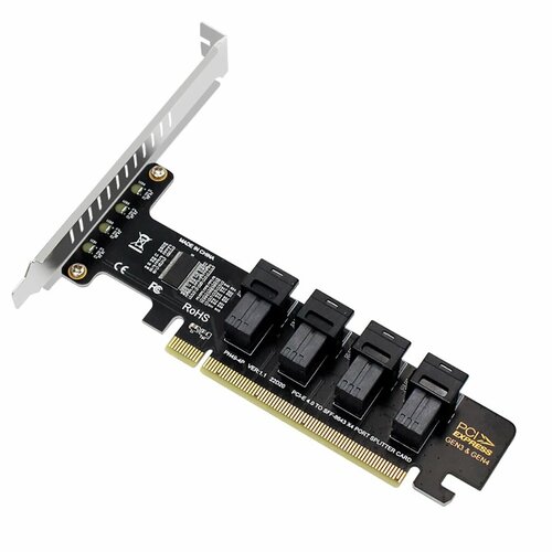XT-XINTE Райзер PCI-E 4.0 на 4 порта