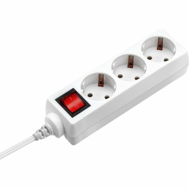 Удлинитель Buro BU-PS3.3/W 3м (3 розетки) белый (пакет ПЭ), 2081106